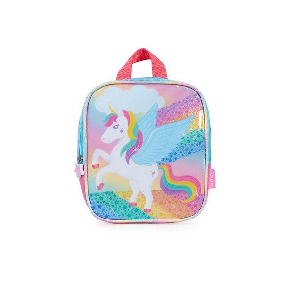 Lancheira Escolar Feminina Unicórnio Rainbow Rosa U / Rosa