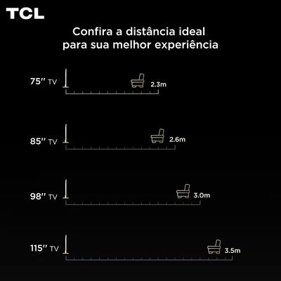 Smart TV TCL 55 Polegadas C6K Premium 4K QD-Mini LED Preto / Bivolt