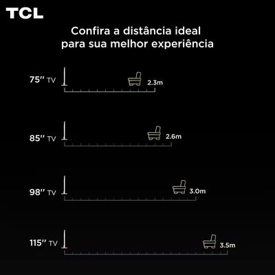 Smart TV TCL 55 Polegadas C6K Premium 4K QD-Mini LED Preto / Bivolt