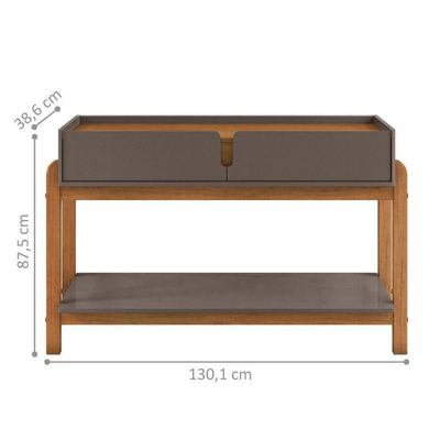 Aparador Para Sala Retrô Welch Cinza Perola Cedro