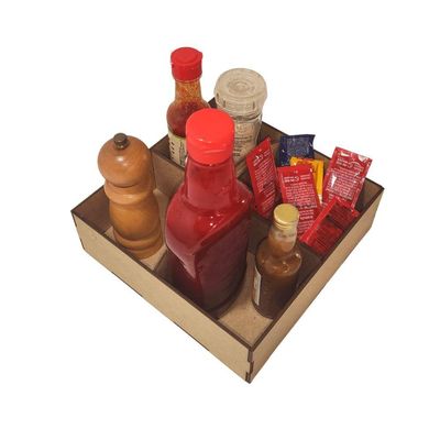 Porta Guardanapo E Sachê Em Mdf - Kit 5 Unidades