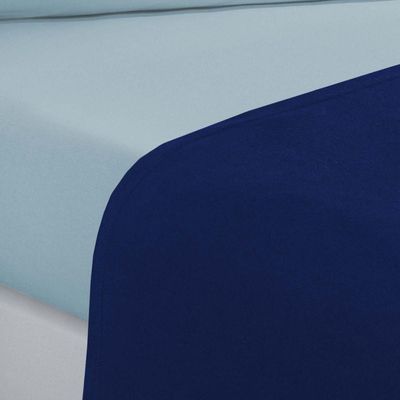 Jogo De Cama Malha Lençol 100% Algodão Gran Moratta 4 Peças Queen - Azul Royal-azul Bebê
