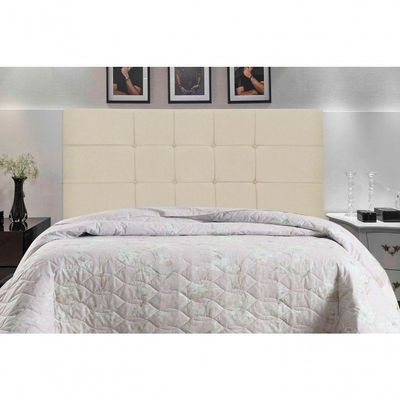 Cabeceira Maveric Estofada Com Botão De Tecido Para Cama Box Casal Queen Size 164cm New Foam