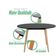 Conjunto Mesa Jantar Moderna Leda 90 Cm Com 4 Cadeiras Leda Elegante Preta.