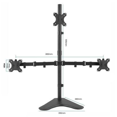 Suporte Para 3 Monitores 15 A 32 Ajuste De Altura E Convergência Ctm33n