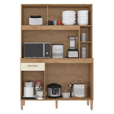 Cozinha Compacta Ceara 5 Portas 1 Gaveta Canelato Rustico