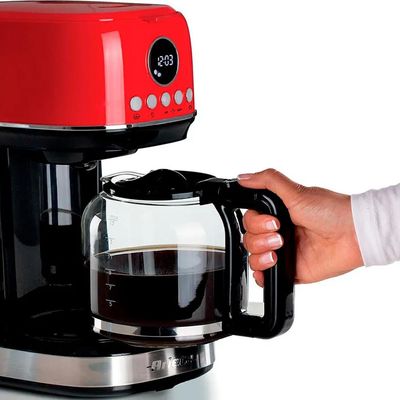 Cafeteira americana Ariete 1396 Moderna vermelha programável 15 xícaras 900w 220v