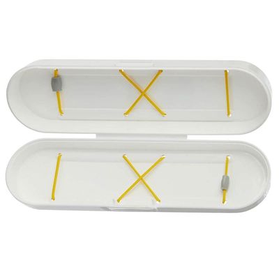 Estojo Branco Porta Escovas de Dente Creme Dental Portátil Crippa Mala Viagem Bolsa