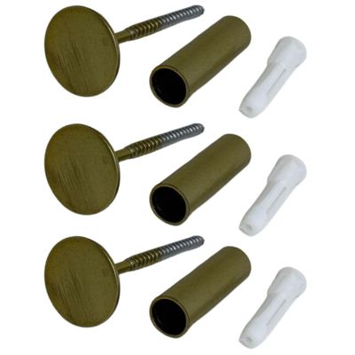 Kit 3 Pinos Metálicos 3cm Dourados Ganchos de Parede Cabideiros Duler Multiuso