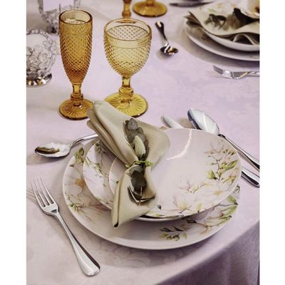 Prato Raso Tramontina Magnólia Porcelana Decorada 28cm Avulso Mesa Posta Eventos