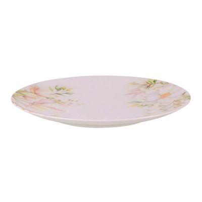 Prato Raso Tramontina Magnólia Porcelana Decorada 28cm Avulso Mesa Posta Eventos