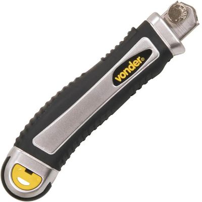 Estilete Profissional 18mm com 5 Lâminas Reposição Automática Corpo Metálico Emborrachado
