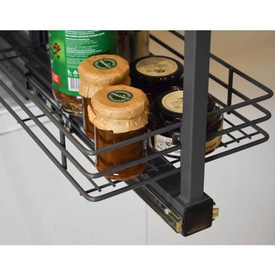 Coluna Deslizante Aramada Armário 4 Bandejas 25x47x152cm Aço Carbono Cinza Masutti Copat