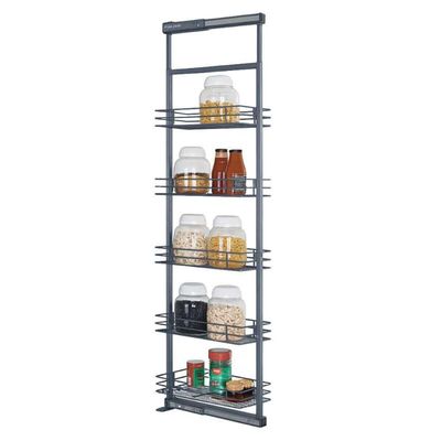 Coluna Deslizante Aramada Cinza Masutti 5 Cestos Organizadores 25x47x175cm Cozinha
