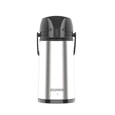 Garrafa Térmica 1L Aço Inox ampola de vidro Single Soprano
