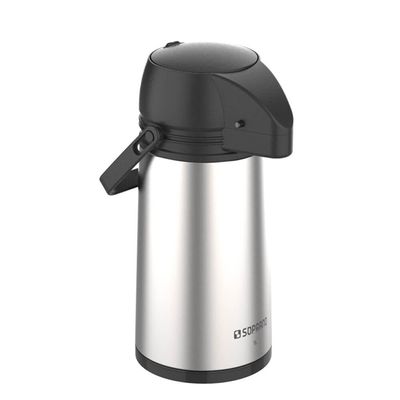 Garrafa Térmica 1L Aço Inox ampola de vidro Single Soprano