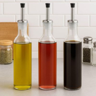 Bico Dosador com Tampa 2 Peças Plástico Inox para Garrafa Azeite Vinagre Weck
