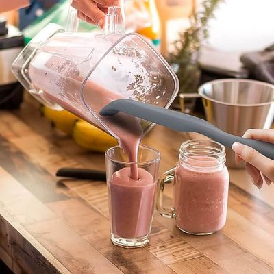 Espátula Para Liquidificador Silicone 32x,45cm Longa Cinza Lyor Cozinha Mexer Colher