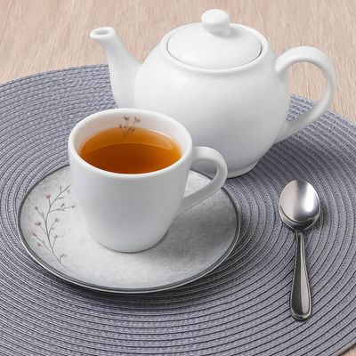 Conjunto 12 Xícaras e Pires Porcelana 200ml Floralis Tramontina Branco Chá Café