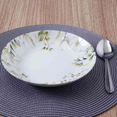 Jogo 12 Pratos Fundos 22cm Tramontina Magnólia Porcelana Sopas Risotos Caldos