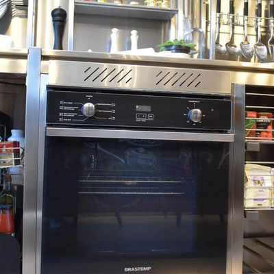 Grade de Ventilação para Forno Embutido Masutti Copat 66x7,5cm Aço Inox Cozinha