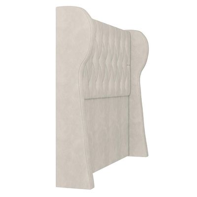 Cabeceira Casal Cama 140cm Malva I02 Veludo Bege - Mpozenato