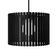 Luminária Pendente Sirius Modelo Ripado - Preta