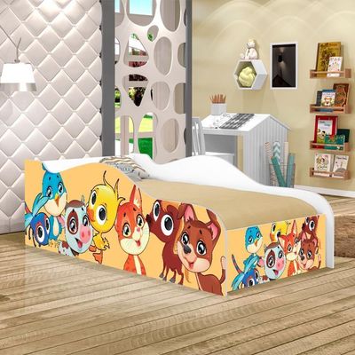 Mini Cama Fun Bichinhos Infantil Com Colchão