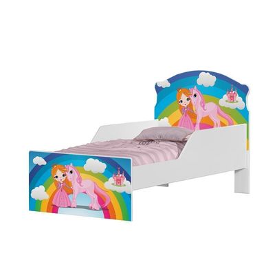 Mini Cama Princesa Unicórnio Arco íris Com Colchão