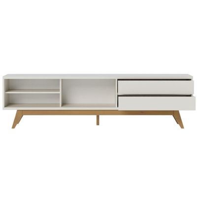 Rack Frisado Para Tvs 75 Calabria Off White Matte