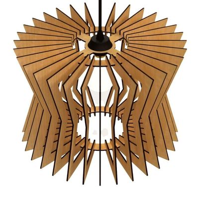 Luminária Teto Tipo Pendente Pamplona Mdf - Completa Mdf Cru