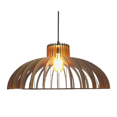 Luminária Teto Tipo Pendente Em Mdf - Completa Mdf Cru