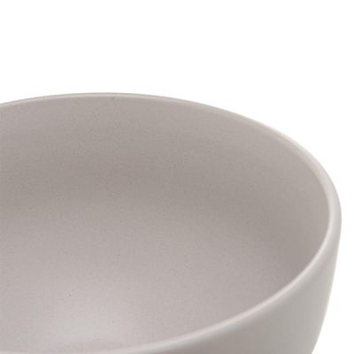 Bowl Lyor de Cerâmica Cronus Bege 680ml Cumbuca Tigela para Saladas Sobremesas Sopas