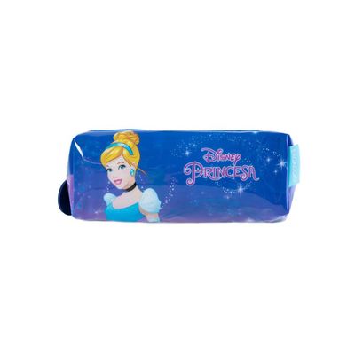 Estojo Escolar Feminino Princesas Disney Cinderela U / Azul