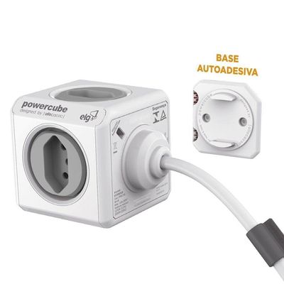 Powercube Extended Pwc-x4u Elg Cinza 4 Tomadas Com Cabo 1,5m