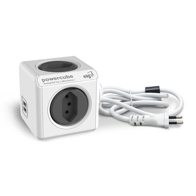 Powercube Extended Pwc-x4u Elg Cinza 4 Tomadas Com Cabo 1,5m