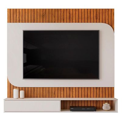 Painel 65 Pol 150cm Bancada Suspensa James D04 Freijó-off - Mpozenato