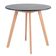 Jogo Cozinha Sala Jantar Mesa Leda 80cm Redonda Com 4 Cadeiras Eiffel Eames Cor Preto