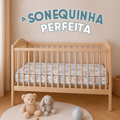 Colchão Para Berço Espuma D20 Sonequinha Antialérgico E Antiácaro Todos Tamanhos - Maestro Colchões130x60x12cm