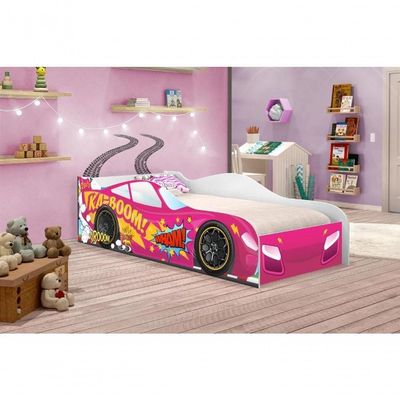 Cama Faísca Carro Sport Infantil Rosa