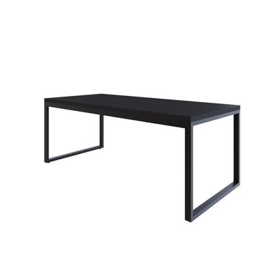 Mesa De Jantar Yon 200 X 90 X 76 Cm Preto Tx/est.preta Preto Tx/est.preta
