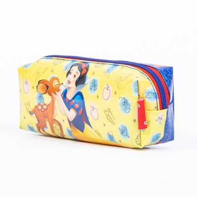 Estojo Escolar Feminino Branca de Neve Azul U / Azul