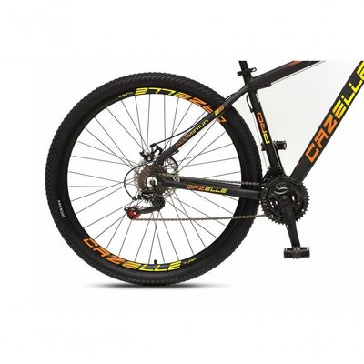 Bicicleta Aro 29 Colli Cazelle Turim 21m Aluminio Quadro 17 Preto/adesivo Amarelo/laranja