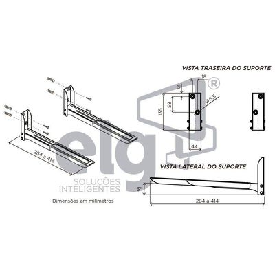 Suporte Para Microondas Universal Mw05 Elg Branco