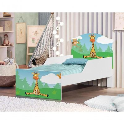 Mini Cama Girafa E Coruja Com Colchão