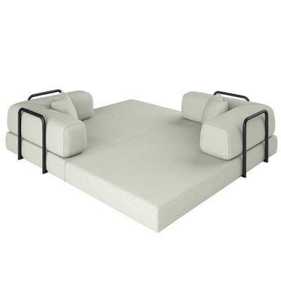 Sofá Cama Colchão De Espuma à Vácuo Compactair Sala Balaqui Bege