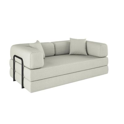Sofá Cama Colchão De Espuma à Vácuo Compactair Sala Balaqui Bege