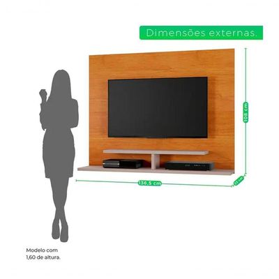 Painel Sion Para Até 56" Jcm Movelaria - Cinamomo/off