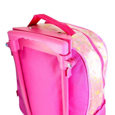 Kit Escolar Infantil Mochila Lancheira Térmica E Estojo 3 Peças Estampa De Princesas Cor Rosa
