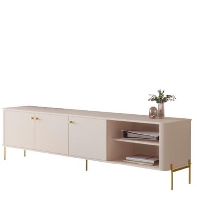Rack Para 70 Polegadas Olaf Off White Dourado